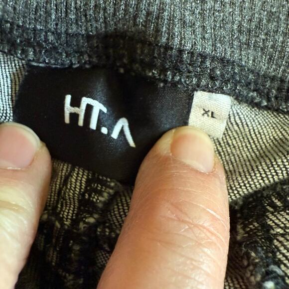 HT.A Primal Happy Trails Cropped Cargo Pant XL Gray Harem Grunge Cycling Offroad - Picture 5 of 9